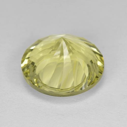 Quartzo amarelo natural 5,62ct, corte redondo, VVS