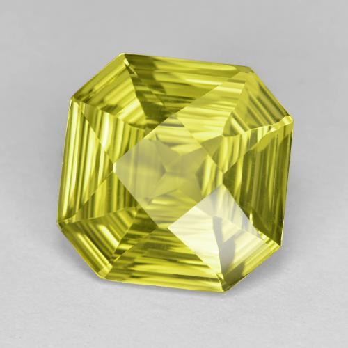 Quartzo amarelo médio Natural 5.92ct, Corte Esmeralda, VVS