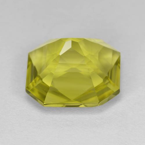 Quartzo amarelo médio Natural 5.92ct, Corte Esmeralda, VVS
