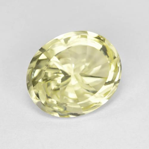 Quartzo amarelo natural 4,31ct, corte oval, VVS