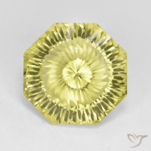 7.86ct Natural amarelo médio Quartzo, Corte Esmeralda, VVS