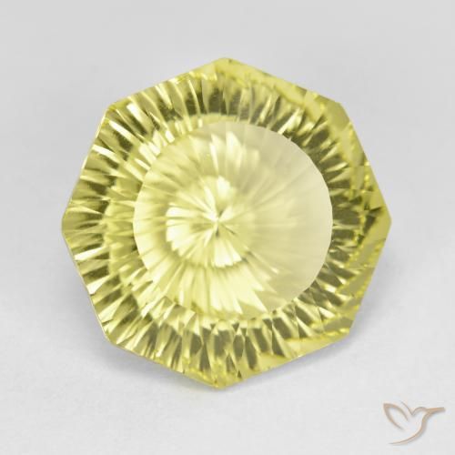 Quartzo amarelo médio Natural 7.86ct, Corte Octógono / Esmeralda, VVS