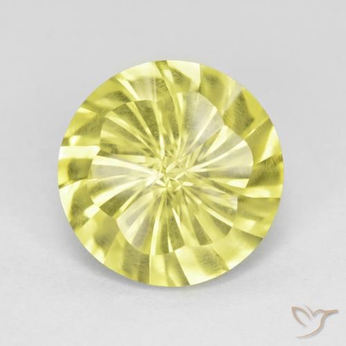 5.28ct Natural Limão amarelo Quartzo, Redondo, VS