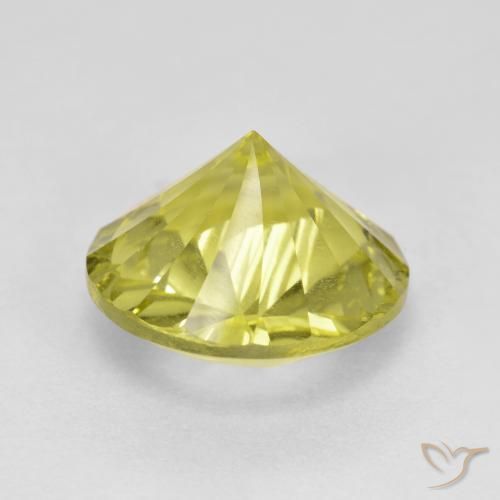 Quartzo Limão amarelo Natural 5.28ct, Redondo, VS