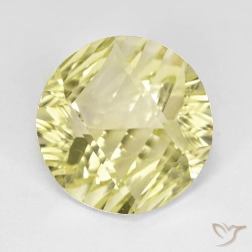 9.66ct Natural Luz amarela Quartzo, Redondo, VVS