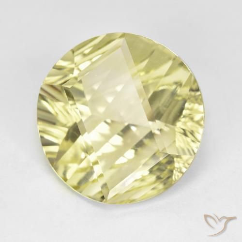 Quartzo Luz amarela Natural 9.66ct, Redondo, VVS