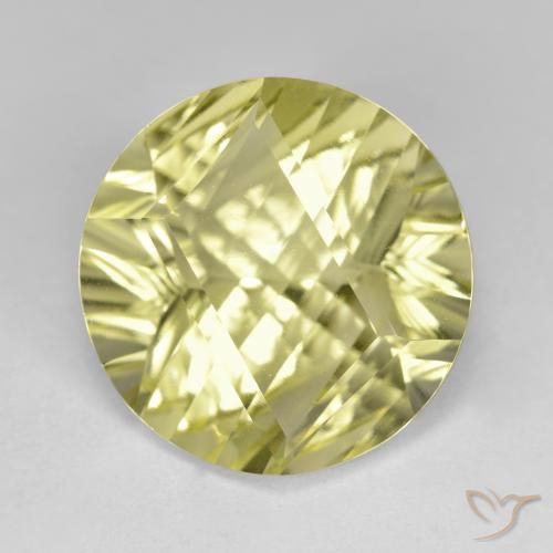 9.92ct Natural Amarelo esverdeado Quartzo, Redondo, VVS