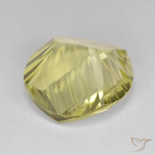Quartzo Amarelo esverdeado Natural 9.92ct, Redondo, VVS