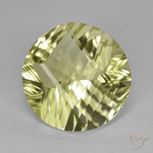 10.26ct Natural Amarelo claro médio Quartzo, Redondo, VVS
