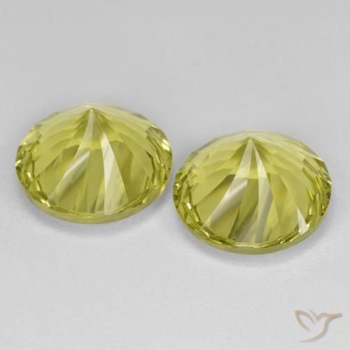Pedras preciosas de Quartzo Limão amarelo natural de 10.79 ct, Redondo, VVS-VS