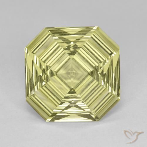 5.35ct Natural Limão amarelo Quartzo, Corte Esmeralda, VVS-VS