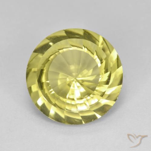 5.29ct Natural Luz amarela Quartzo, Redondo, VVS