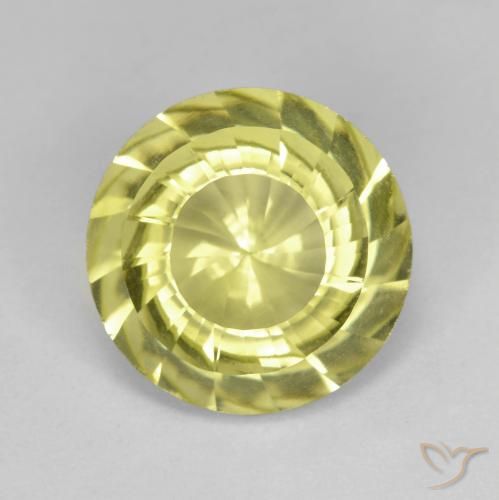 5.53ct Natural Luz amarela Quartzo, Redondo, VVS
