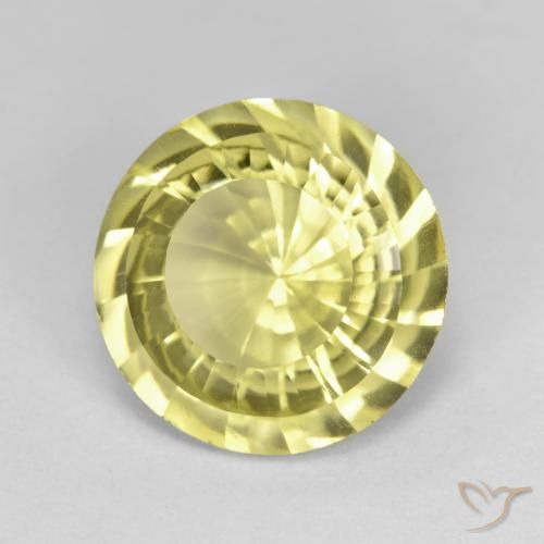 Quartzo Luz amarela Natural 5.24ct, Redondo, VVS