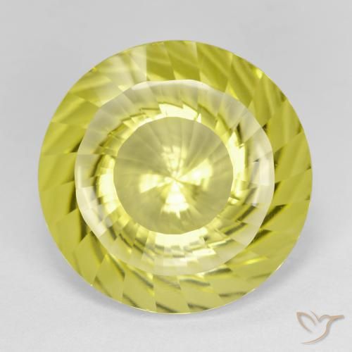 14.35ct Natural Luz amarela Quartzo, Redondo, VVS