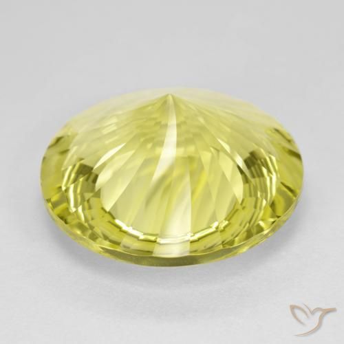 Quartzo Luz amarela Natural 14.35ct, Redondo, VVS
