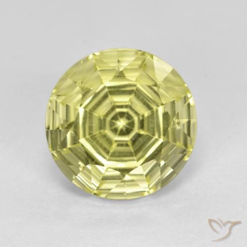 3.67ct Natural Amarelo claro médio Quartzo, Redondo, VVS-VS