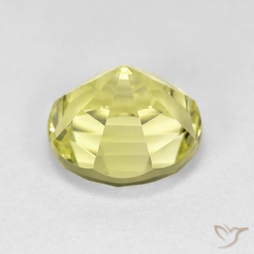 Quartzo Amarelo claro médio Natural 3.67ct, Redondo, VVS-VS