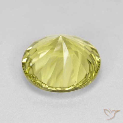Quartzo Limão amarelo Natural 5.16ct, Redondo, VVS