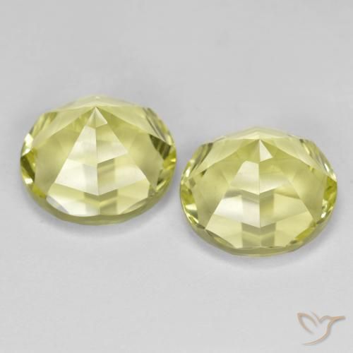 Pedras preciosas de Quartzo Limão amarelo natural de 7.00 ct, Redondo, VVS-VS