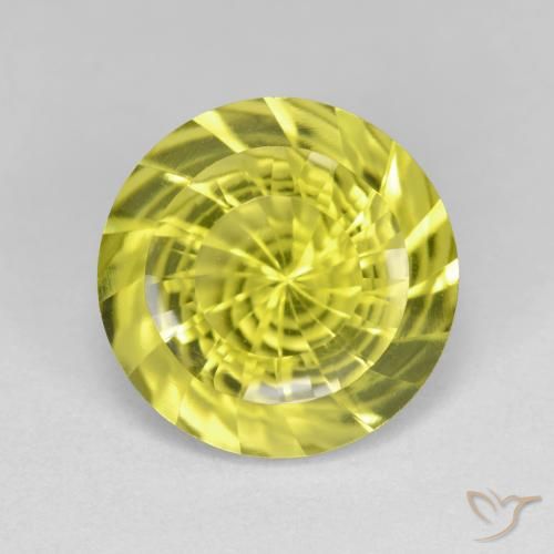 5.59ct Natural amarelo médio Quartzo, Redondo, VVS