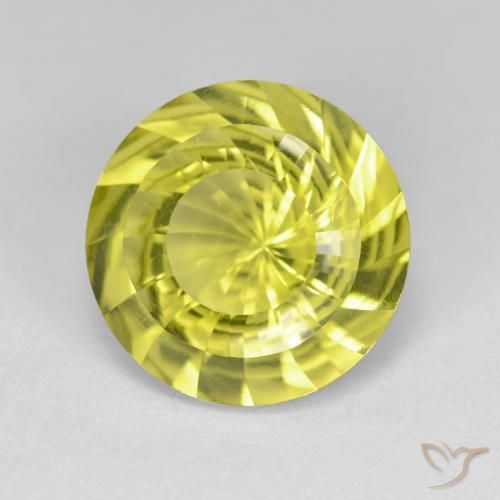 Quartzo amarelo médio Natural 5.59ct, Redondo, VVS