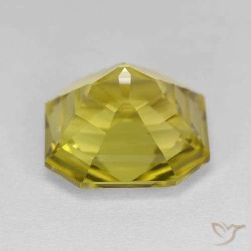 Quartzo Luz amarela Natural 6.46ct, Corte Octógono / Esmeralda, VVS