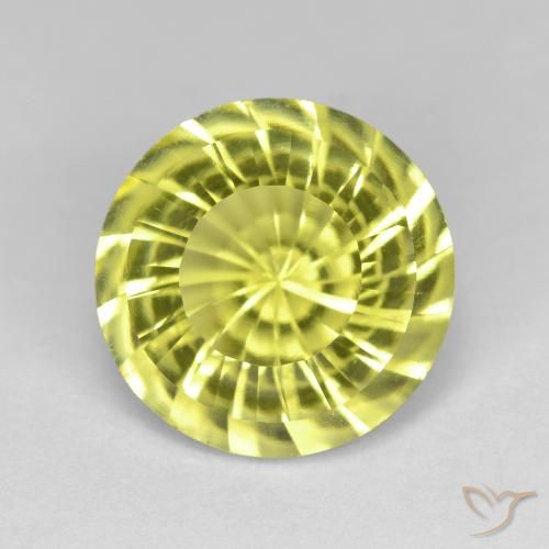 5.35ct Natural amarelo médio Quartzo, Redondo, VVS