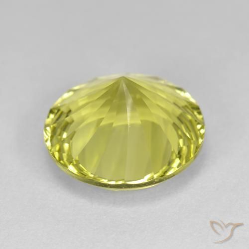 Quartzo amarelo médio Natural 5.35ct, Redondo, VVS