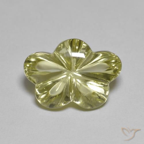 6.22ct Natural amarelo médio Quartzo, Flor cortada, Transparente