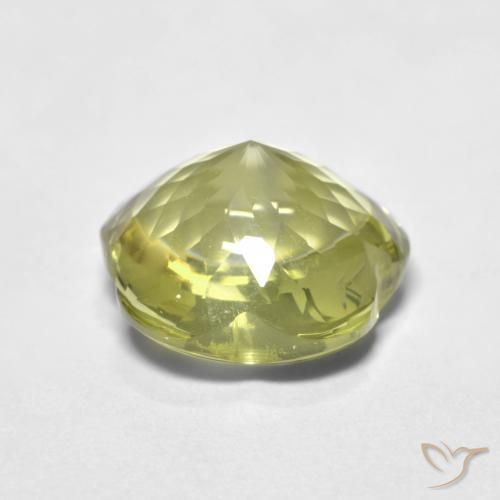 Quartzo amarelo médio Natural 4.69ct, Flor cortada, Transparente