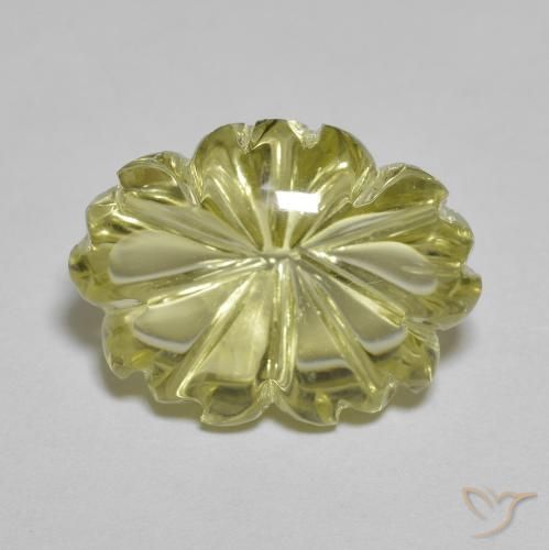10.34ct Natural amarelo médio Quartzo, Flor cortada, Transparente
