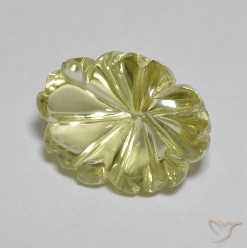 Quartzo amarelo médio Natural 10.34ct, Flor cortada, Transparente