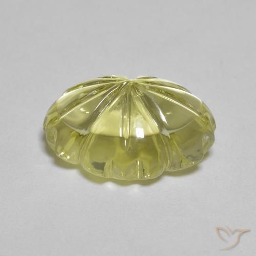 Quartzo Limão amarelo Natural 6.77ct, Flor cortada, Transparente