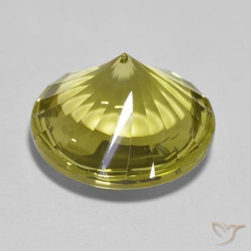 Quartzo amarelo médio Natural 12.79ct, Redondo, Transparente
