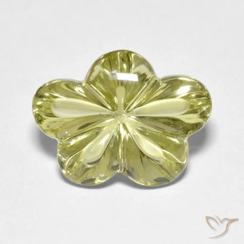 9.34ct Natural amarelo médio Quartzo, Flor cortada, Transparente