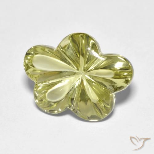 Quartzo amarelo médio Natural 9.34ct, Flor cortada, Transparente