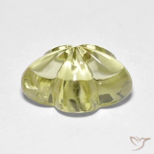 Quartzo amarelo médio Natural 9.34ct, Flor cortada, Transparente