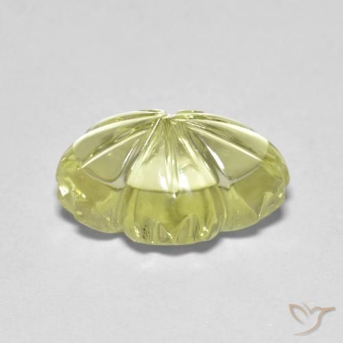 Quartzo Luz amarela Natural 6.40ct, Flor cortada, Transparente