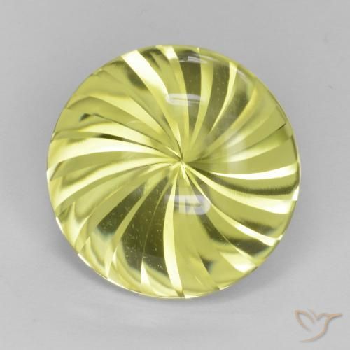 Quartzo amarelo médio Natural 12.75ct, Redondo, Transparente