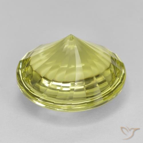 Quartzo amarelo médio Natural 12.75ct, Redondo, Transparente