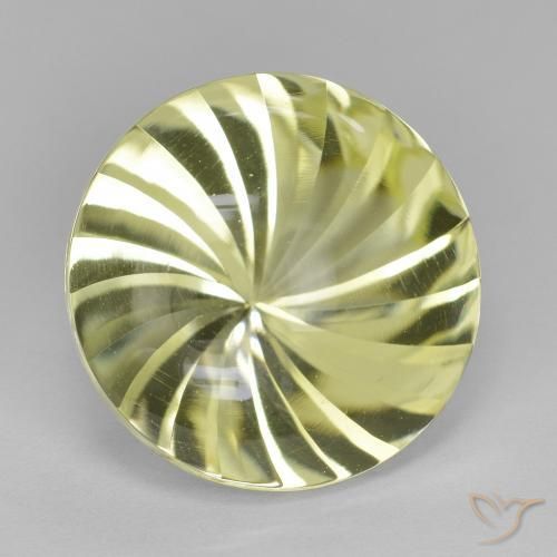 Quartzo Luz amarela Natural 12.60ct, Redondo, Transparente