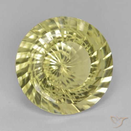 Quartzo amarelo médio Natural 11.38ct, Redondo, VVS-VS