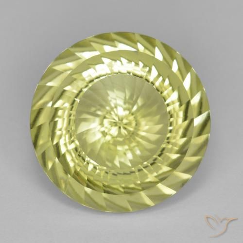 11.77ct Natural Limão amarelo Quartzo, Redondo, VVS-VS