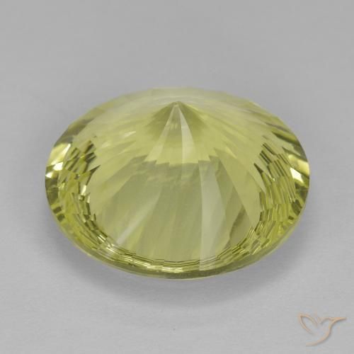 Quartzo Limão amarelo Natural 11.77ct, Redondo, VVS-VS