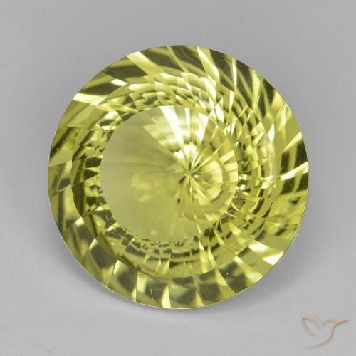 Quartzo amarelo médio Natural 11.79ct, Redondo, VVS-VS