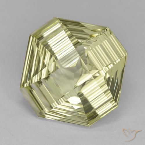 Quartzo Luz amarela Natural 9.09ct, Corte Octógono / Esmeralda, VVS
