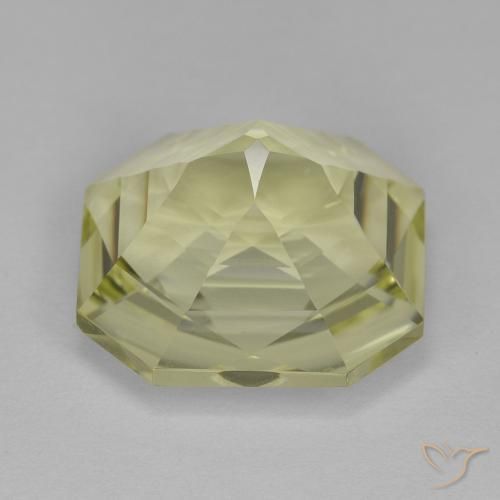 Quartzo Luz amarela Natural 9.09ct, Corte Octógono / Esmeralda, VVS