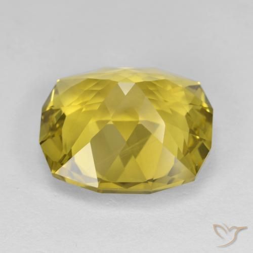 Quartzo amarelo médio Natural 9.58ct, Almofada, VVS-VS