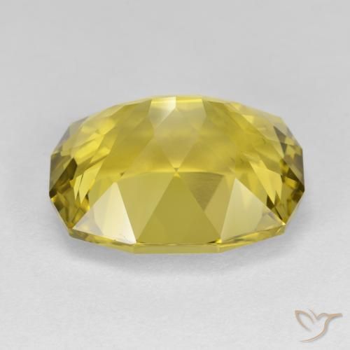 Quartzo amarelo médio Natural 11.42ct, Almofada, VVS-VS